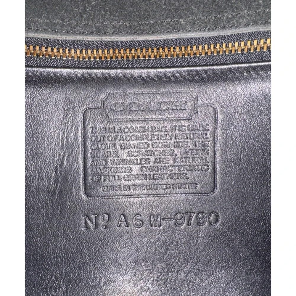 Vintage Coach Classic City Bag Black Leather Crossbody Handbag 9790 WOW!